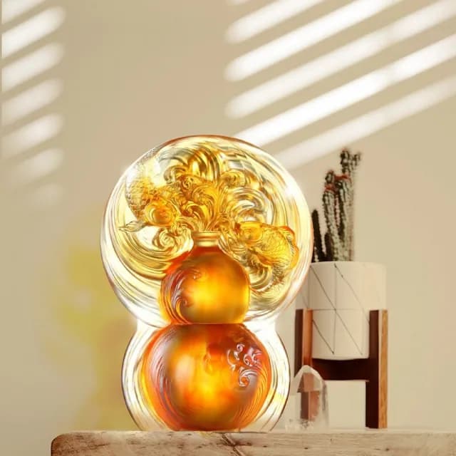 【琉璃工房 LIULI】源源富餘 入厝禮/轉任/感謝(禮/琉璃/禮物/水晶/藝術品/禮贈/企業)