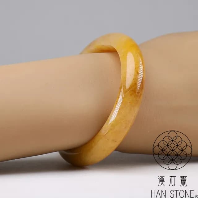 【漢石齋】情人節禮物 天然水沫玉 手鐲玉鐲(手圍16.5/版寬12.1mm)