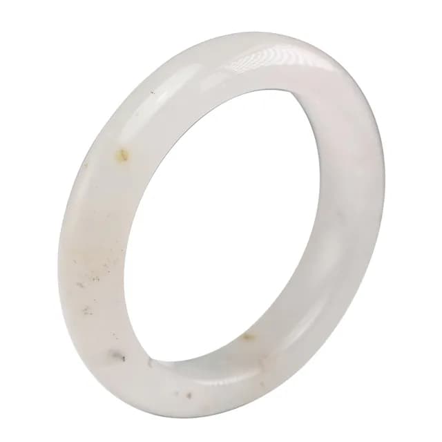 【漢石齋】情人節禮物 天然水沫玉 手鐲玉鐲(手圍18.3/版寬12.9mm)