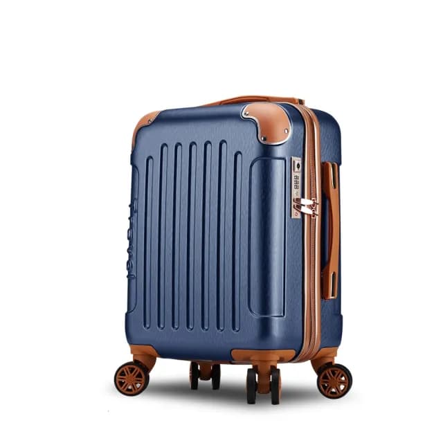 【Bogazy】復刻彼卡 18吋海關鎖行李箱廉航適用登機箱(藍色)