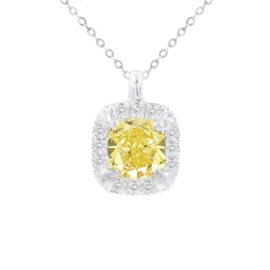 【AURORA 歐羅拉】50分天然黃彩鑽石 18K金 鑽戒 陽光之韻(Fancy Light Yellow/VS2)