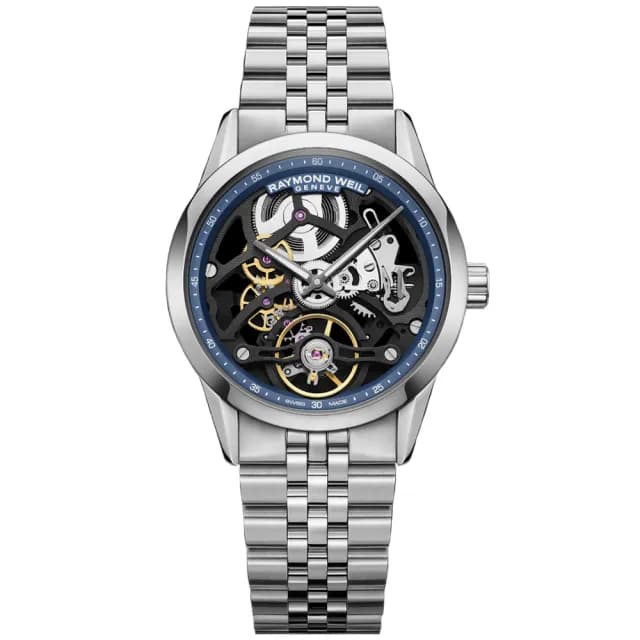 【Raymond Weil 蕾蒙威】Freelancer 自由騎士 鏤空機械腕錶 38mm 情人節 禮物 送禮 推薦(2783-ST-50000)
