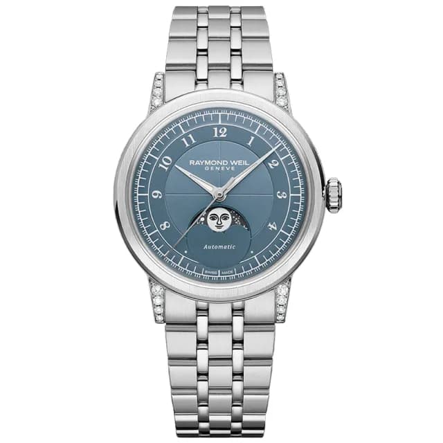 【Raymond Weil 蕾蒙威】Millesime 復古系列 月相機械腕錶 35mm 父親節 禮物 送禮 推薦(2145-STS-05511)