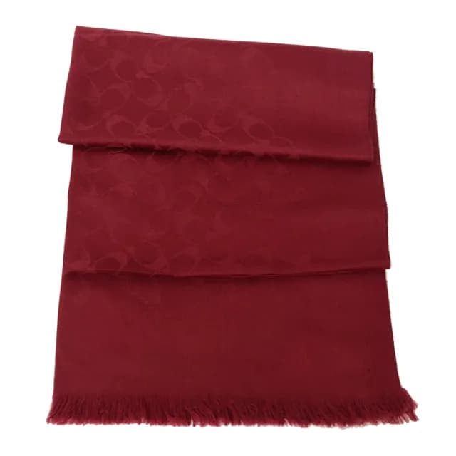 【COACH】C LOGO羊毛混桑蠶絲巾圍巾禮盒(多色選一)