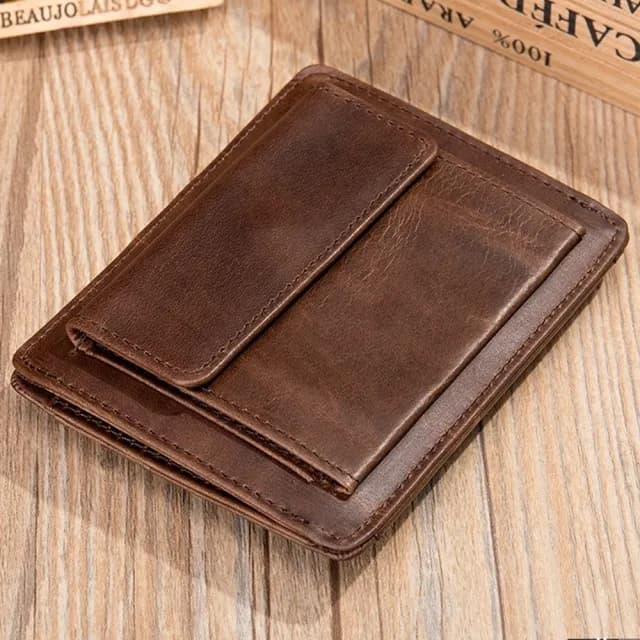 【LEEHER】雙11 多卡位/真皮卡夾/牛皮零錢包/零錢包/二折卡夾/收納包/短夾/短款錢包/皮夾/卡夾/