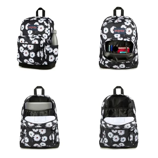 【JANSPORT】情人節禮物 後背包 Right Pack 瞳花色 小花 28L 15吋筆電包 側面水瓶口袋 書包(JS0A4QVALJ8)