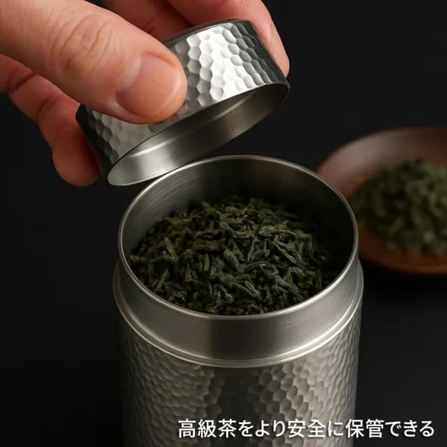 【TEA Dream】日式鍛冶匠人高品質密封槌目紋純錫茶葉罐(長輩禮盒 交換禮物)