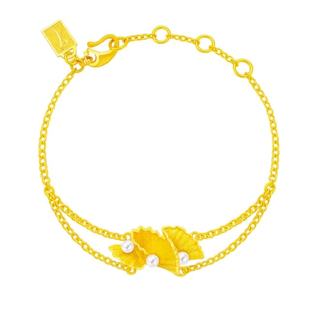 【Just Gold 鎮金店】綻美de Perle 黃金手鍊