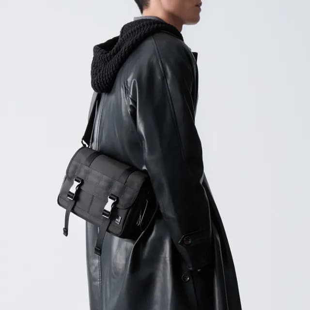 【PORTER INTERNATIONAL】自信經典NEW HEAT斜背包(黑)
