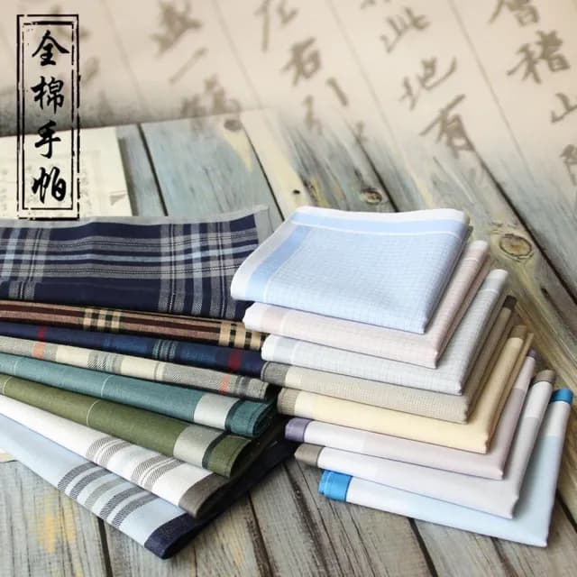【巴黎精品】現貨秒發 手帕禮盒純棉方巾單入(古風吸汗夏季經典父親節生日禮物男配件27款p1ae1)