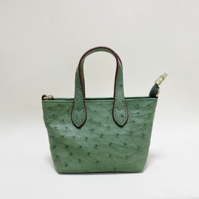 【M2nd】珍稀鴕鳥皮迷你托特零錢包(T19A)