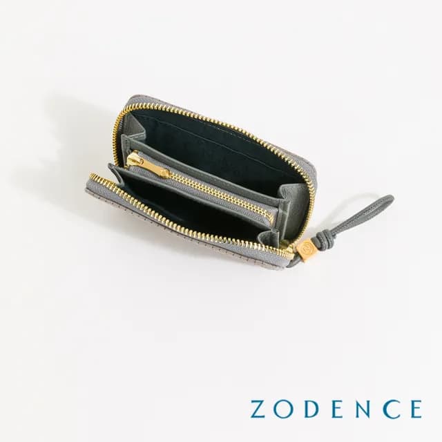 【ZODENCE 佐登司】SHELL進口真皮貝殼紋理卡片零錢包(多色/真皮/2025新款上市)