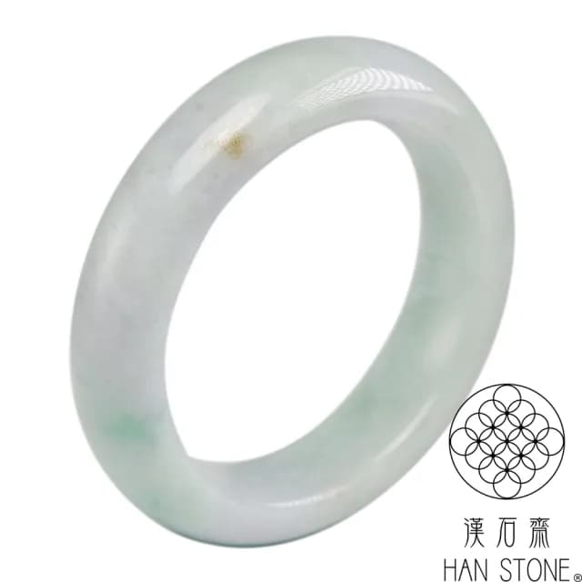 【漢石齋】情人節禮物 天然翡翠A貨 手鐲玉鐲 春帶彩飄花種(手圍16.9/版寬14.8mm)