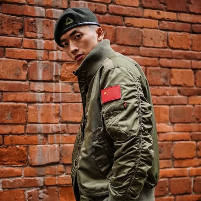 【巴黎精品】父親節禮物 軍裝外套復古工裝古著(MA1棒球服繡標飛行男夾克a1hg53)