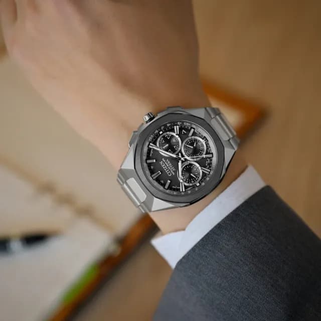 【CITIZEN 星辰】GENTS 限量 GPS衛星對時 八角形 鈦 光動能腕錶 父親節 禮物 送禮 推薦(CC4104-53E)