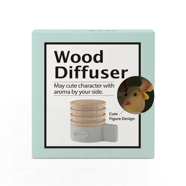 【Bone 蹦克】原木擴香台-企鵝/鴨子/麋鹿/貓咪/貓頭鷹/薑餅人巴頓(香氛 精油 療癒小物 生肖龍送禮推薦)