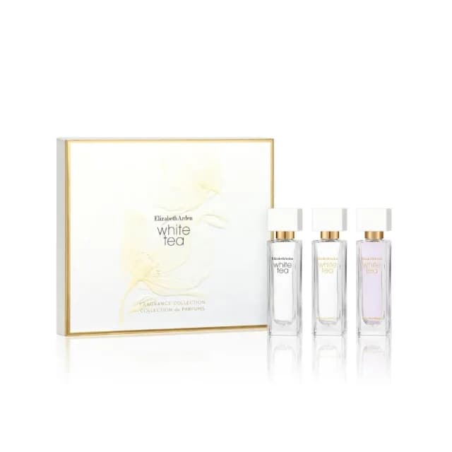 【伊麗莎白雅頓】官方直營 白茶迷你香水套組/禮盒(白茶淡香精+白茶香水+白茶粉紅蒼蘭香水)