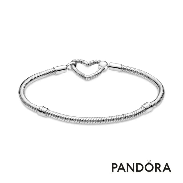 【Pandora官方直營】心形釦蛇形手鏈