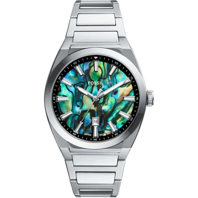 【FOSSIL】Everett 深海蔚藍珍珠貝紳士手錶 男錶 禮物 送禮 推薦(FS6114)
