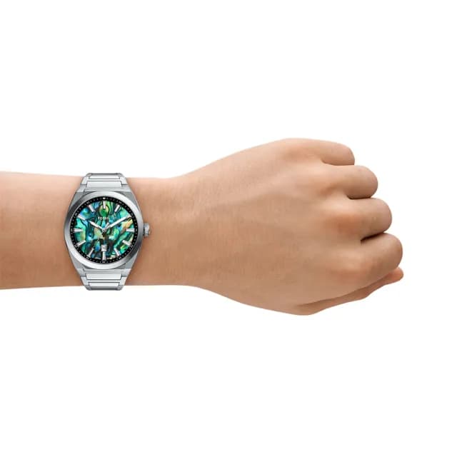 【FOSSIL】Everett 深海蔚藍珍珠貝紳士手錶 男錶 禮物 送禮 推薦(FS6114)