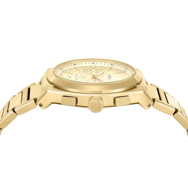 【FOSSIL】Everett 時尚三眼計時手錶-金/44mm 男錶 禮物 送禮 推薦(FS6119)