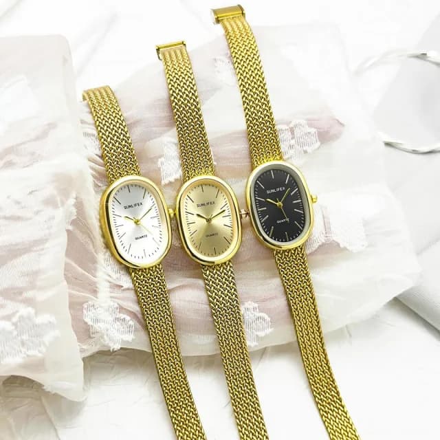 【LEEHER】韓版手錶/高級感/女生手錶/精緻/學生手錶/石英錶/錶/手錶/金色手錶/指針式/復古