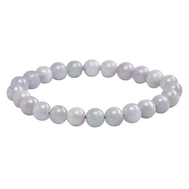 【漢石齋】情人節禮物 天然翡翠A貨 手珠手串 紫羅蘭種(7.5-8mm/24pcs)