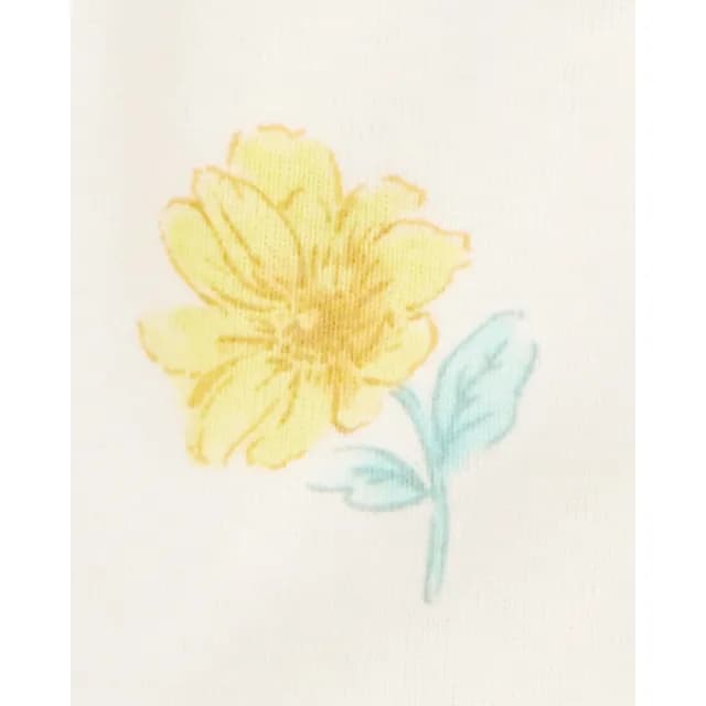【Carter’s官方授權】雛菊花世界嬰兒3件組純棉套裝〔包屁衣/外套/長褲〕(原廠公司貨 童裝 嬰兒裝)