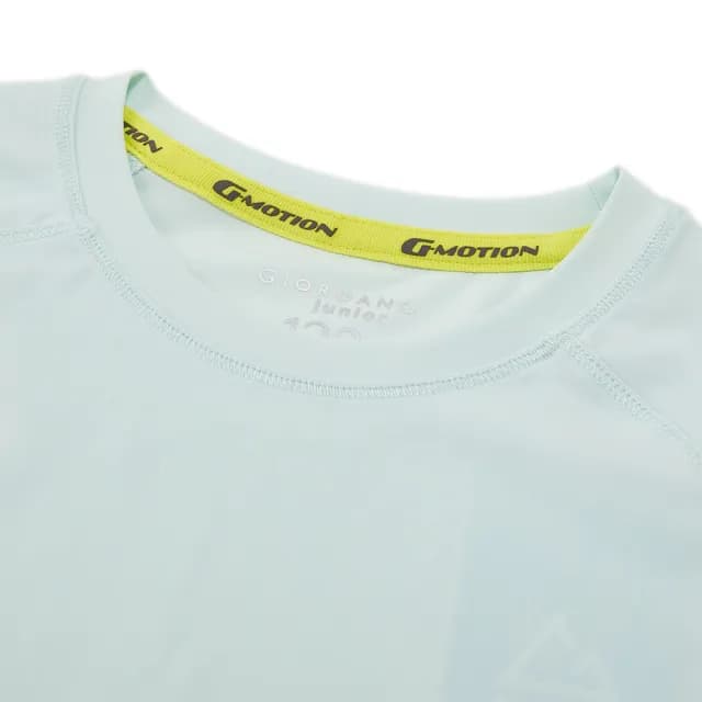 【GIORDANO 佐丹奴】童裝冰涼感抗UV運動短TEE G-MOTION 系列(60 冰河綠)