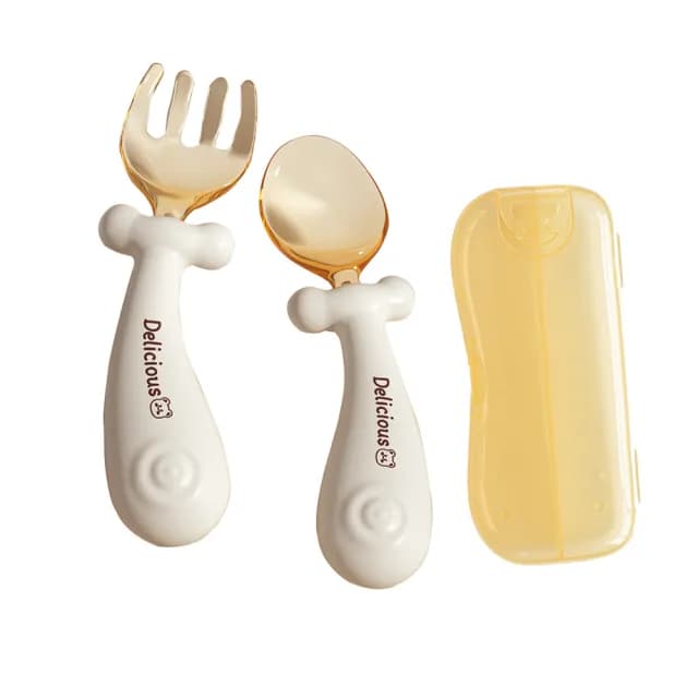 【Jonyer】扭扭勺兒童餐具套組 360°彎曲勺子 輔食湯匙 寶寶吃飯訓練 自主進食 兒童學習餐具