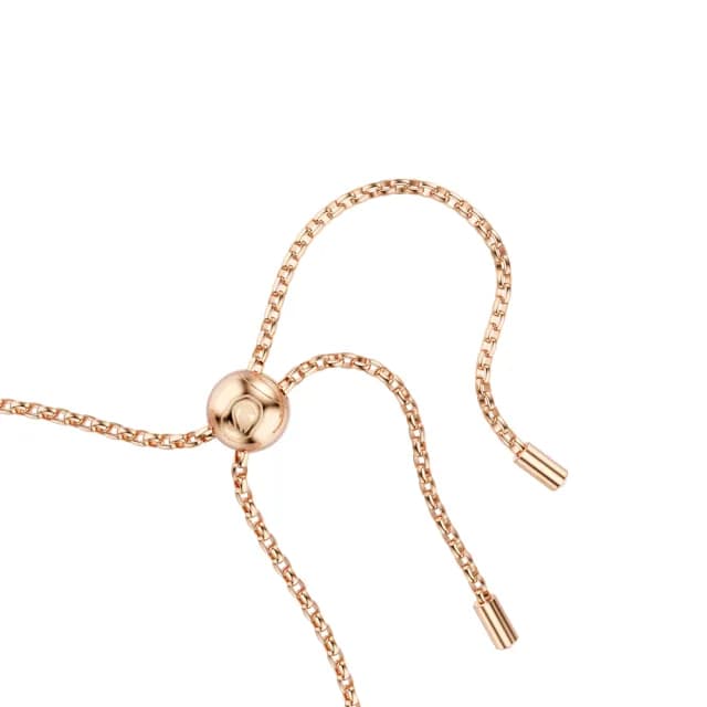 【SWAROVSKI 施華洛世奇】Constella 手鏈 水晶珍珠 圓形切割 白色 鍍玫瑰金色