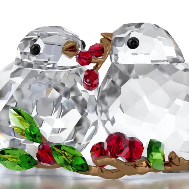 【SWAROVSKI 施華洛世奇】Idyllia 小鳥情侶與莓果(情人節禮物)