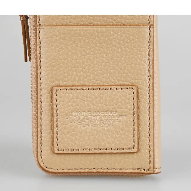 【MARC JACOBS】MARC JACOBS 鑰匙扣拉鍊皮夾/零錢包(駝)