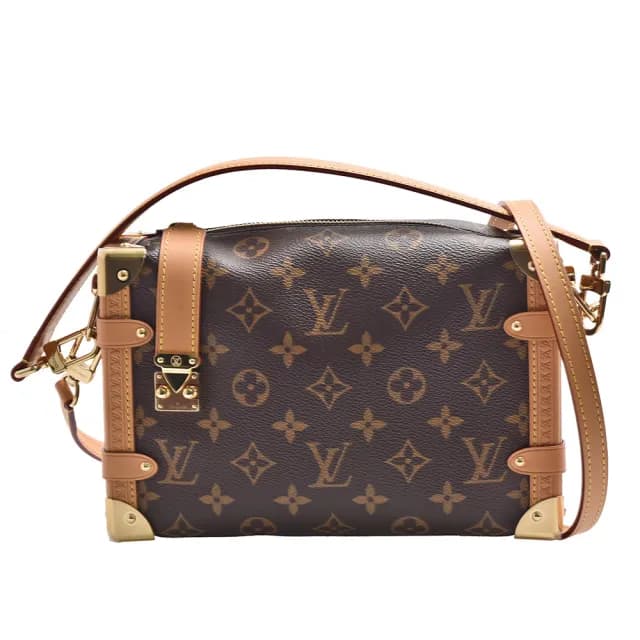 【Louis Vuitton 路易威登】M46358 Side Trunk經典Monogram帆布肩/斜背包