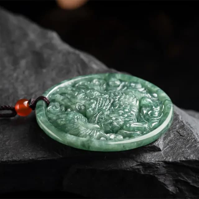【Penny珮妮】A貨翡翠豆種祥瑞麒麟吊墜項鍊(母親節 父親節 生日 交換禮物 送女友 尾牙 新年 結婚)