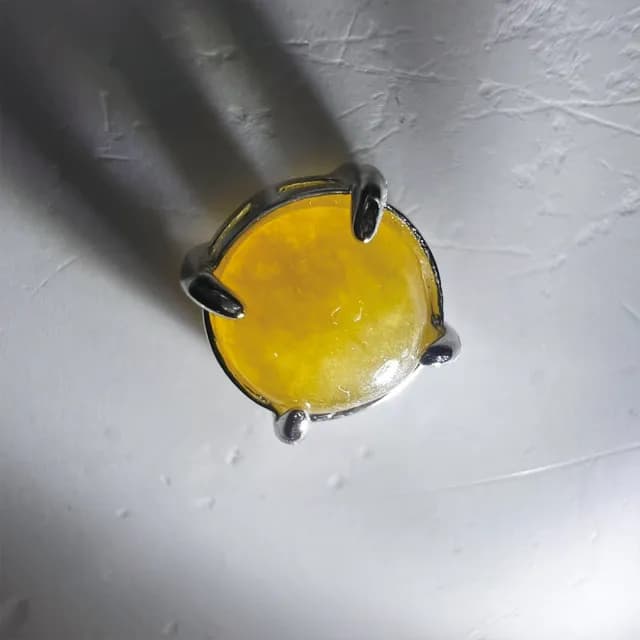 【玉我翡翠】翡翠耳飾 黃翡耳針 耳釘 925純銀耳飾 緬甸A貨翡翠 M1861*1(精美包裝禮盒出貨/天然A貨翡翠)