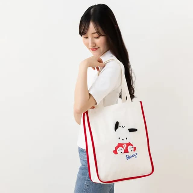 【SANRIO 三麗鷗】父親節禮物 帕恰狗生日 換裝系列 棉質手提袋 托特包