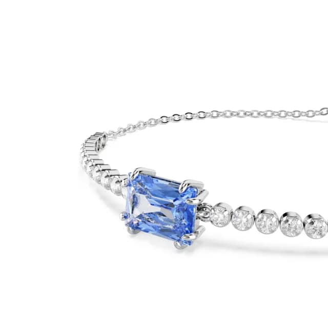 【SWAROVSKI 施華洛世奇】Matrix Tennis 手鏈 混合式切割 藍色/焦糖色 鍍白金色/鍍金色(2色任選)