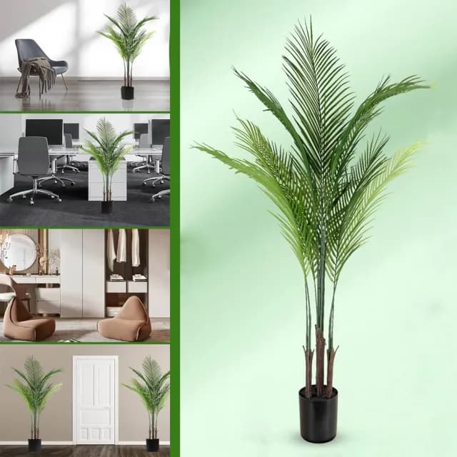 【POKO】仿真景觀樹散尾葵 高仿真160公分大型盆栽(針葵樹 景觀室內外裝飾 人工植物 家居 園藝 裝飾造景)