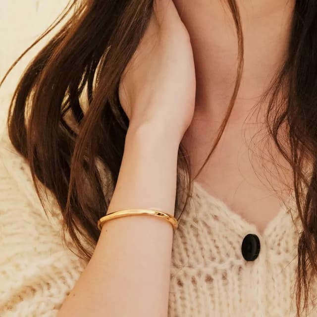 【CReAM】Sylvia鍍18K金色銀色扭結簡約手鐲手環(生日 禮物 送禮 禮盒)