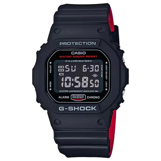【CASIO 卡西歐】G-SHOCK 街頭時尚 方形電子腕錶 父親節 禮物  送禮 推薦(DW-5600UHR-1)