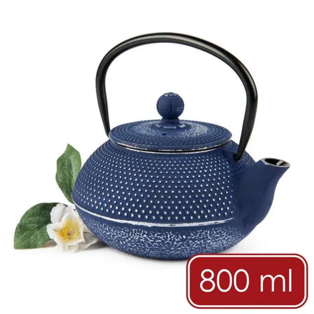 【EXCELSA】Oriented鑄鐵濾茶壺 青金石藍800ml  / 茶具 煮茶壺 日式茶壺 燒水壺 鑄鐵茶壺