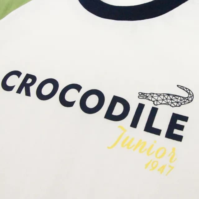 【Crocodile Junior 小鱷魚童裝】『小鱷魚童裝』品牌LOGO印圖拉克蘭袖T恤(產品編號 : C67499-04 小童款)