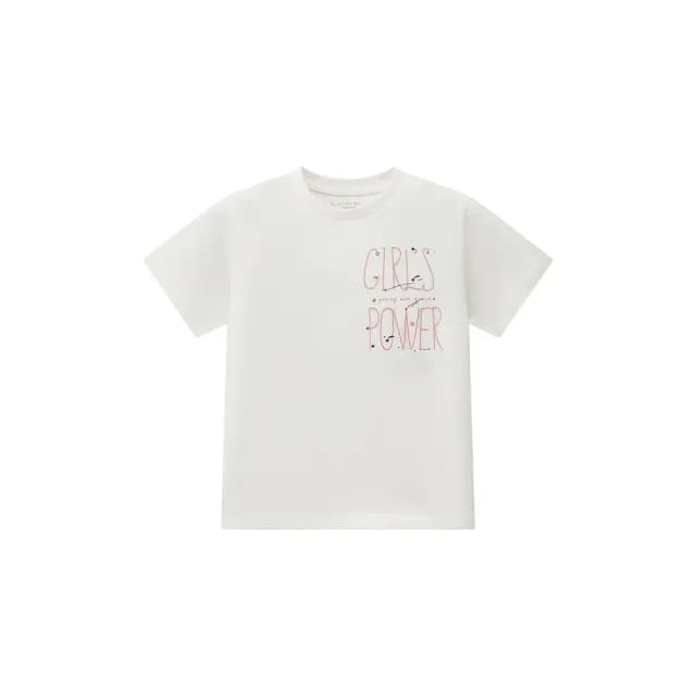 【GIORDANO 佐丹奴】童裝印花上衣 Brave Girls系列(19 皎白)