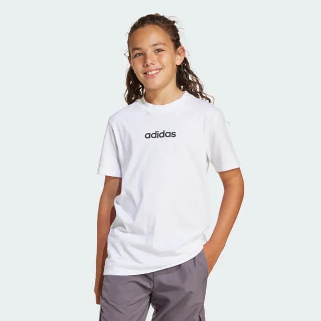 【adidas 愛迪達】ESSENTIALS 短袖上衣 T恤 童裝 JC9747