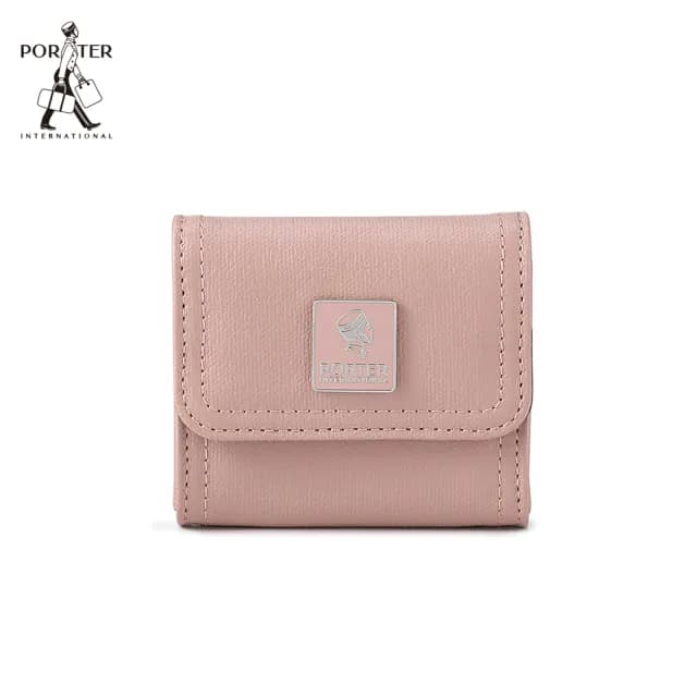 【PORTER INTERNATIONAL】復古品味MORI零錢包(霧粉)