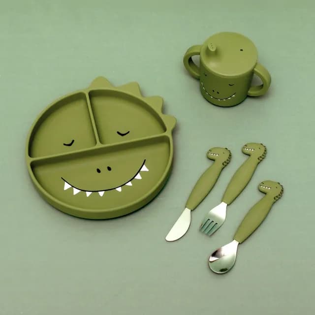 【Trixie 比利時】動物造型矽膠防滑餐盤 多款可選(副食品餐具 兒童餐盤)