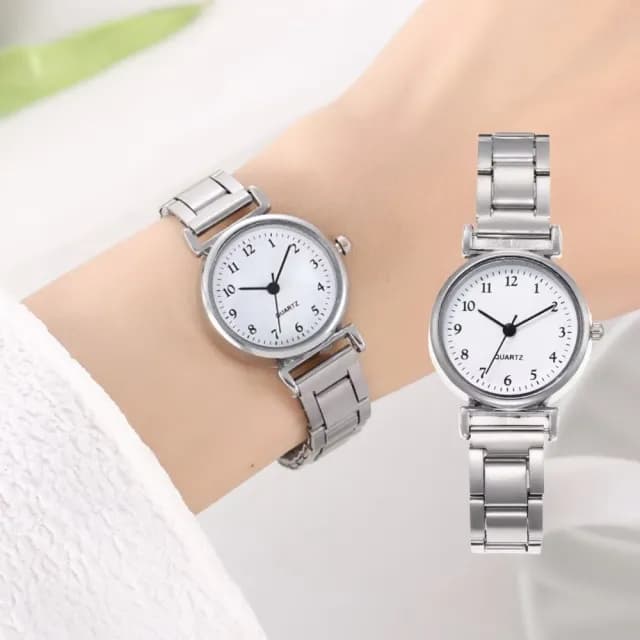 【森系單品】復古文藝氣質優雅石英女錶(手錶 手鍊 銀色 飾品 穿搭配件 學生 上班族 女士)