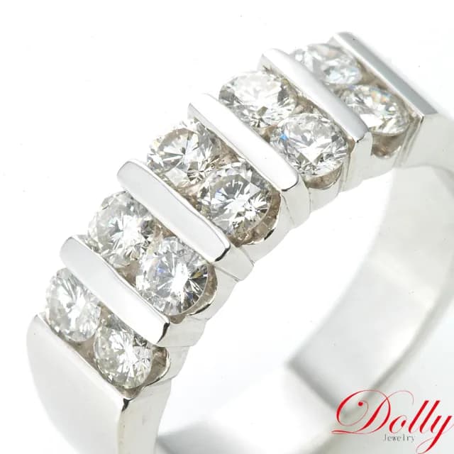 【DOLLY】1克拉 天然鑽石 F/VS2 14K金鑽石戒指(母親節 長輩送禮 交換禮物首選)