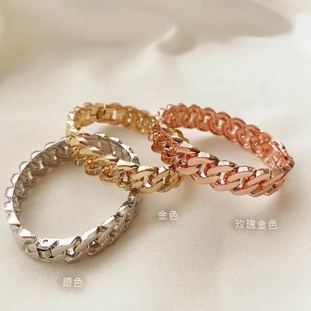 【CReAM】Sandy 編織麻花手金色銀色玫瑰金色鐲手環(生日 禮物 送禮 禮盒)